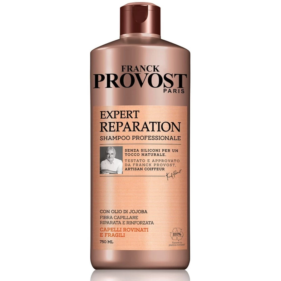 Frank Provost Expert Reparation, Shampoo Con Olio Di Jojoba Per Capelli Rinforzati E Riparati, 750 Ml Shampoo Capelli